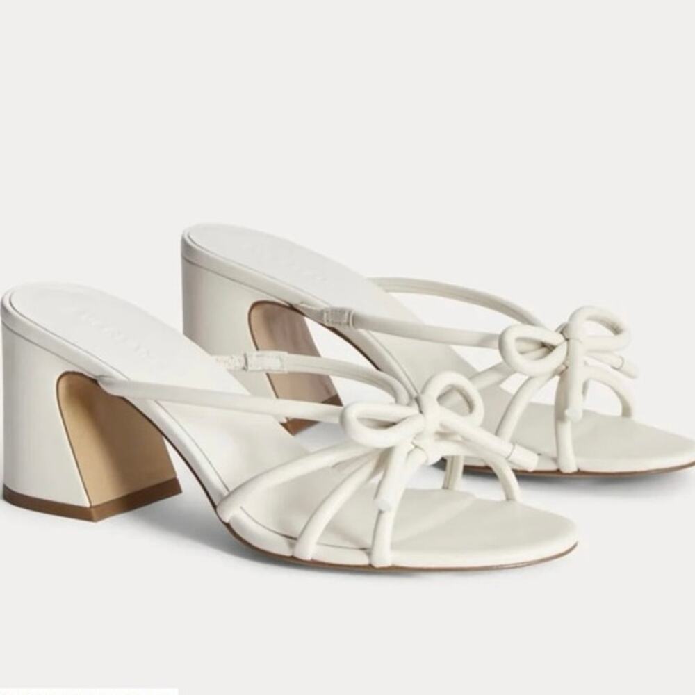 Everlane The Bow Heel in Nappa Leather Color Canvas Size 10.5